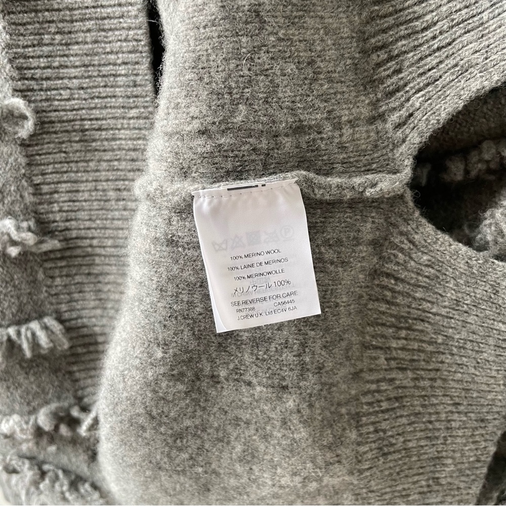 Madewell Gray Sweater Merino Wool Long Sleeve Small S - Picture 8 of 8